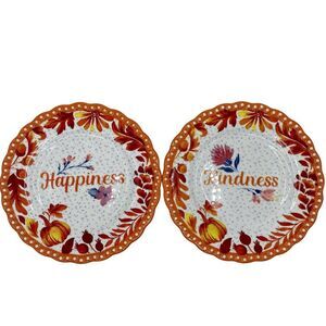 The Pioneer Woman Woodland Whimsy Happiness Kindness Appetizer Plate Set New